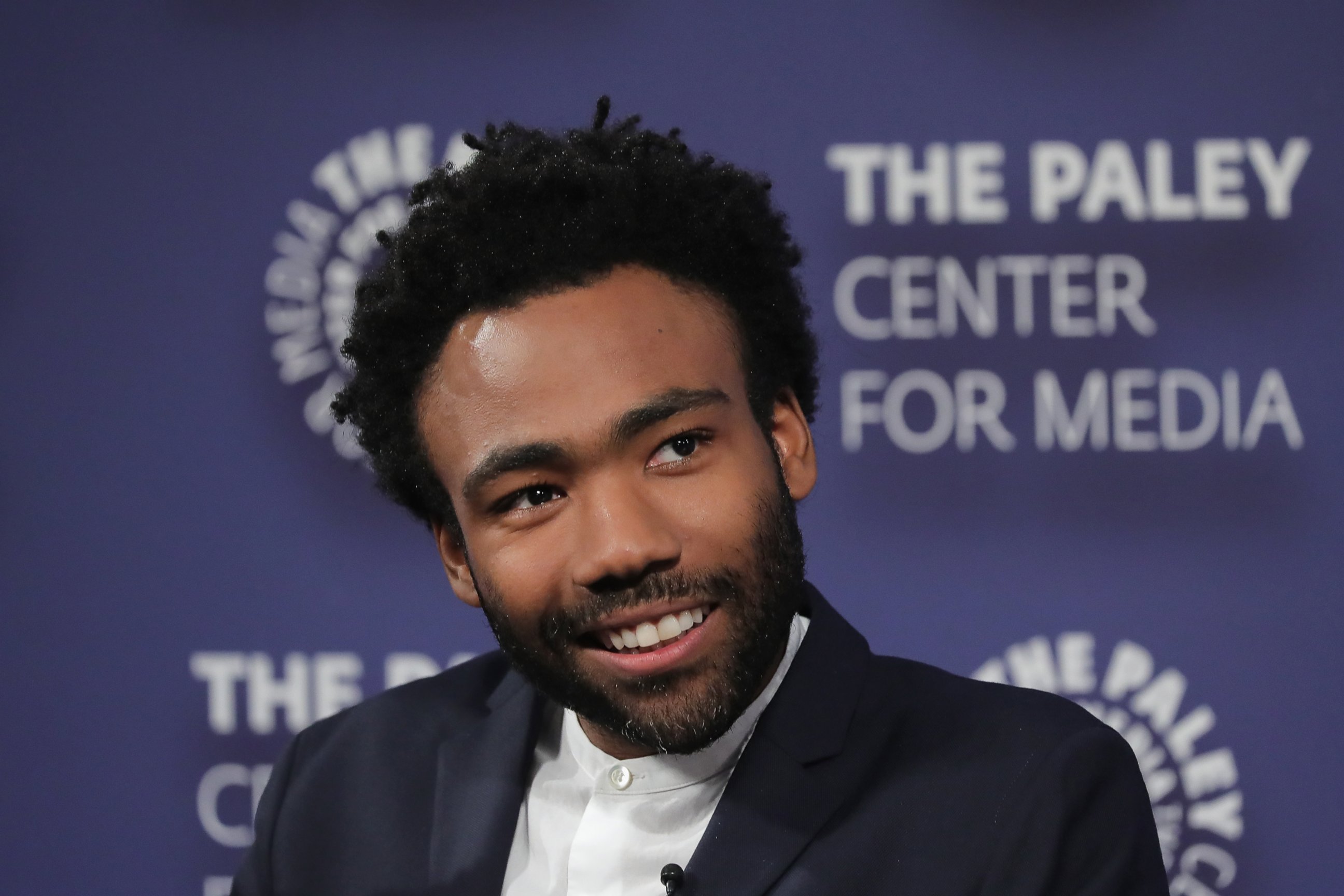 PHOTO: Donald Glover speaks onstage at the "Atlanta" New York Screening at The Paley Center for Media on Aug. 23, 201.