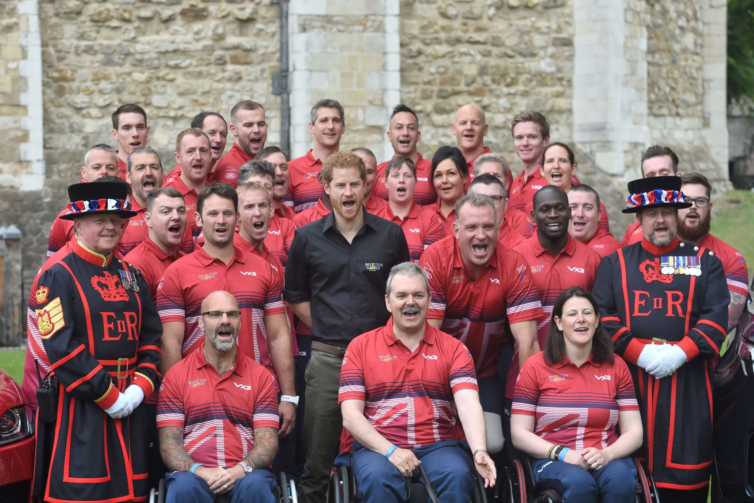 PHOTO: Prince Harry attends the launch of the team selected to represent the UK in the 2017 Invictus Games in Toronto at The Tower of London, on May 30, 2017 in London, England.