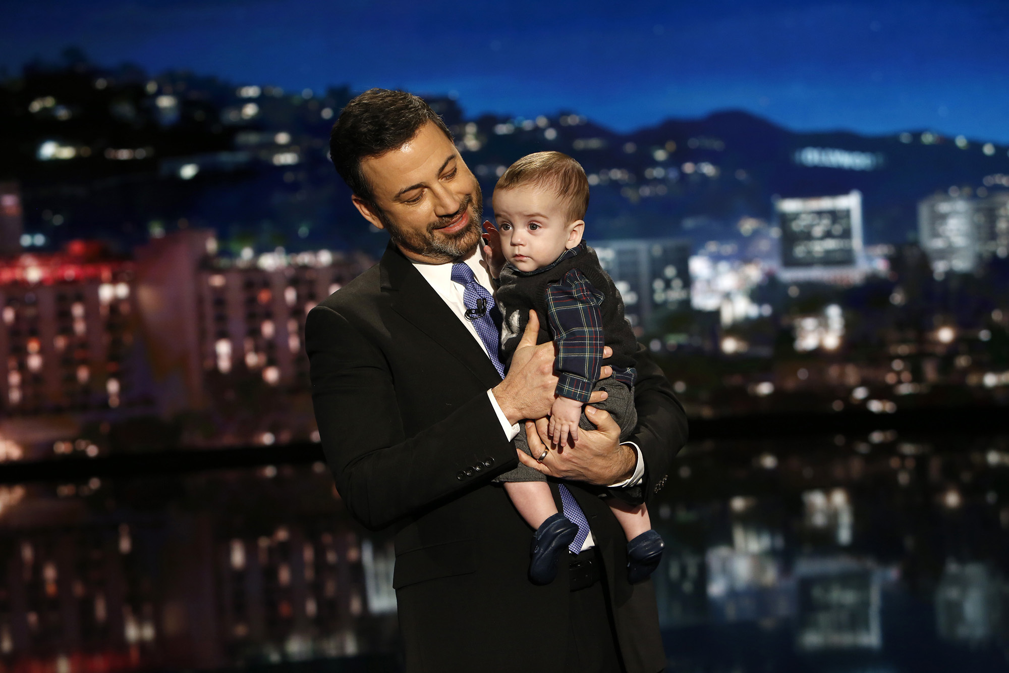 PHOTO: Jimmy Kimmel is pictured with his son Billy on "Jimmy Kimmel Live!", Dec. 11, 2017.