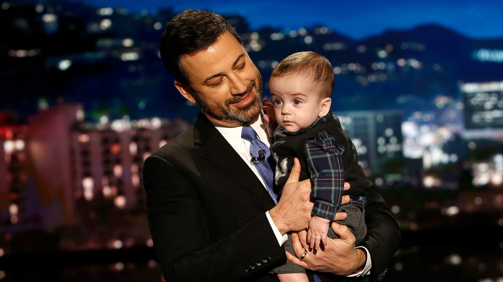 PHOTO: Jimmy Kimmel is pictured with his son Billy on "Jimmy Kimmel Live!", Dec. 11, 2017.