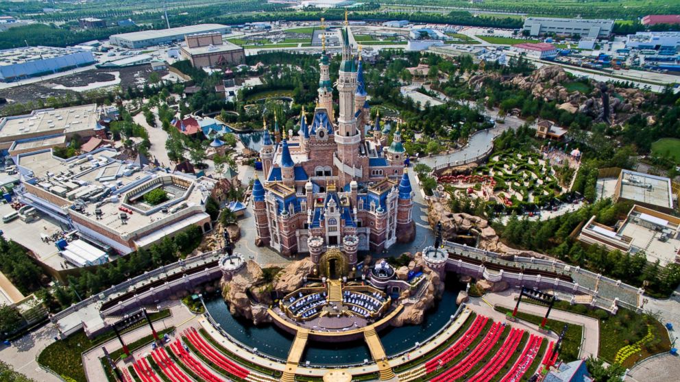 PHOTO: A view of the main venue for the opening ceremony of Shanghai Disney Resort in Shanghai, June 13, 2016. 