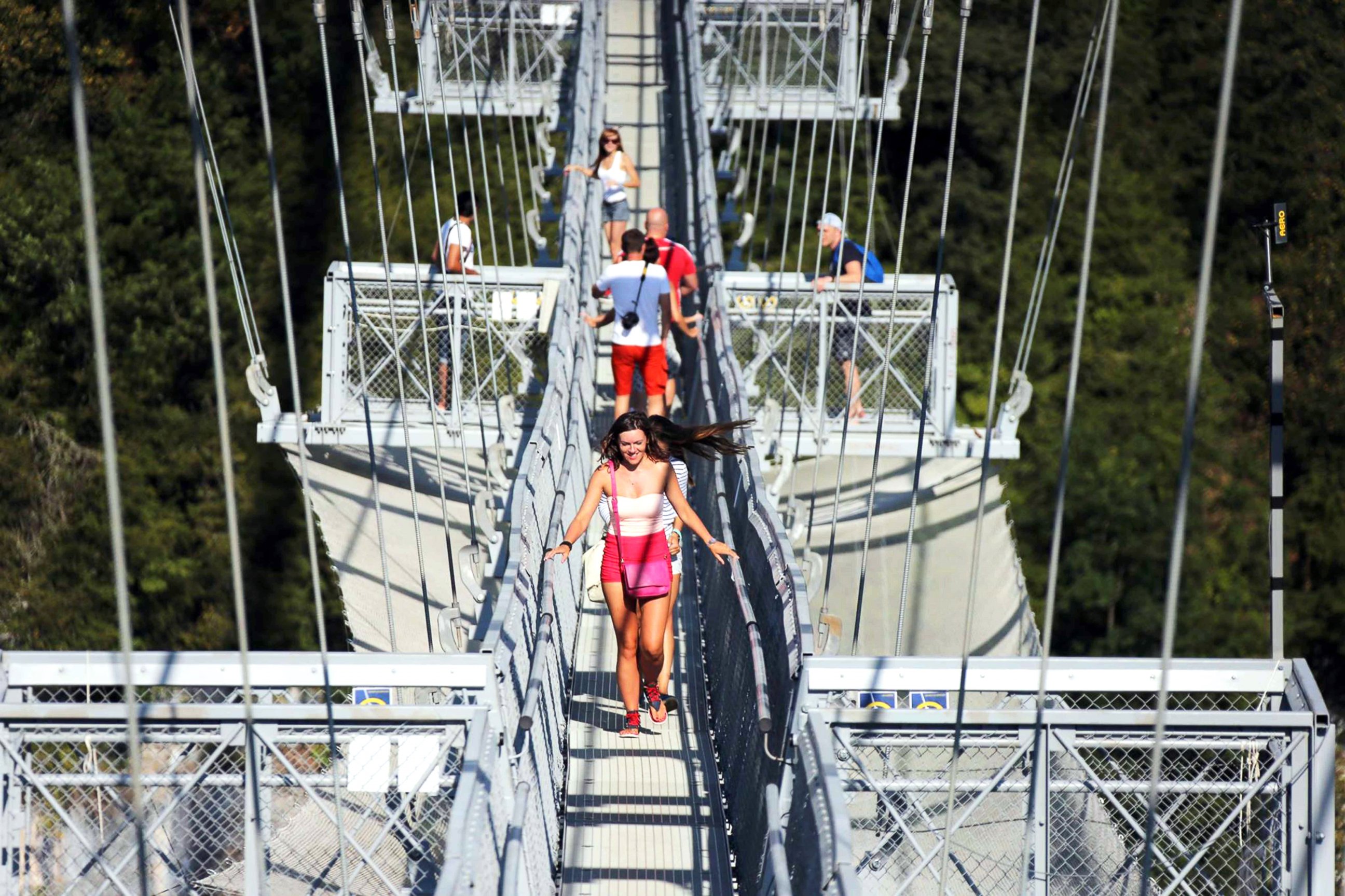 PHOTO: The world's longest pedestrian suspension bridge, the SkyBridge, near Sochi, Russia.