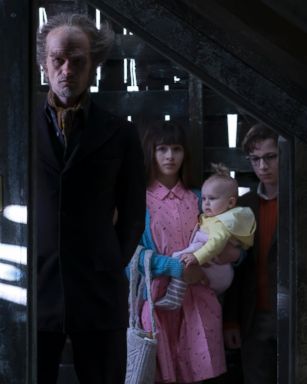 PHOTO: Neil Patrick Harris is pictured here in a still from the Netflix series "A Series of Unfortunate Events" as Count Olaf with co-stars Malina Weissman and Louis Hynes.