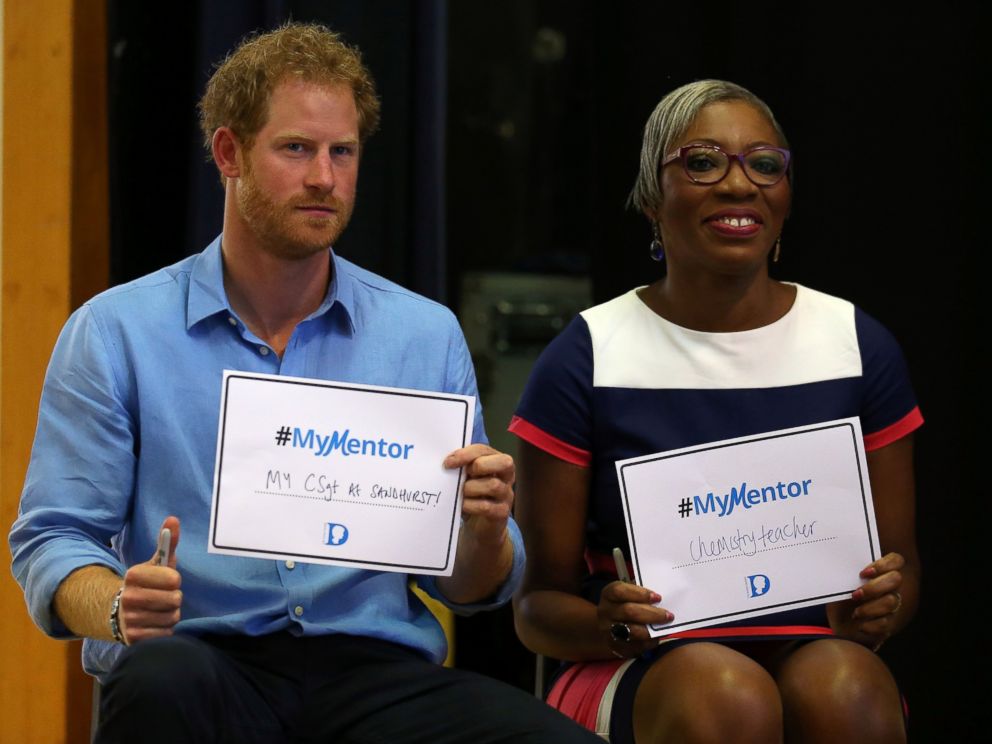 PHOTO: Prince Harry is seen here alongside Tessy Ojo, Chief Executive of the Diana Awards, during a MY Mentor reflection activity where participants discuss who has been their role model, in Stonehaven, Aberdeenshire, Scotland. 