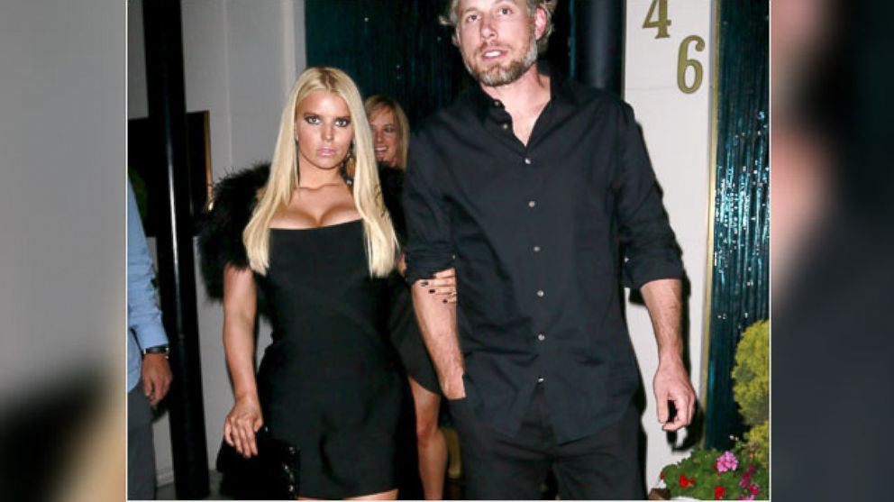 Jessica Simpson and Eric Johnson joined Ashlee Simpson, her boyfriend Evan Ross, Jessica's best friend CaCee Cobb and husband Donald Faison on a couple's Halloween date, Oct. 31, 2013.