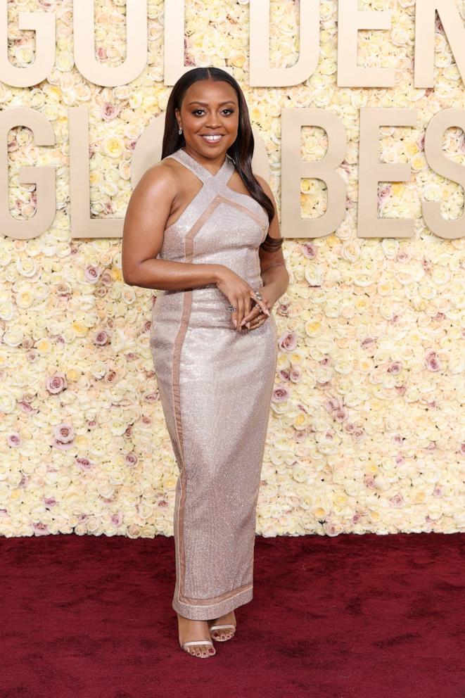 PHOTO: Quinta Brunson attends the 81st Annual Golden Globe Awards at The Beverly Hilton on January 07, 2024 in Beverly Hills.