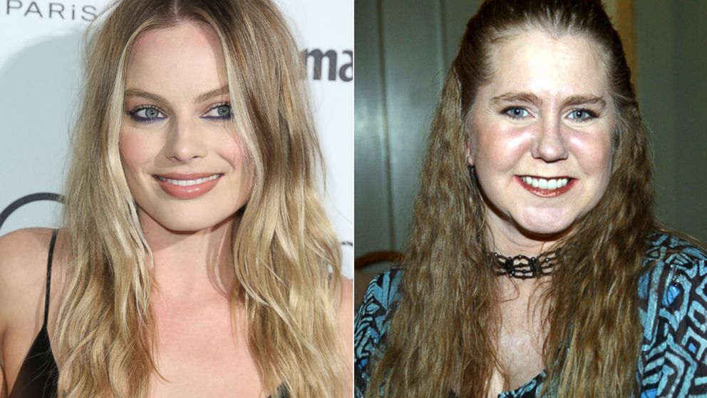Margot Robbie at the Marie Claire Image Maker Awards, in Los Angeles, Jan. 10, 2017 | Tonya Harding at the Television Critics Association (TCA) Press tour at Ritz Carlton Hotel in Pasadena, California, Jan. 12, 2006.