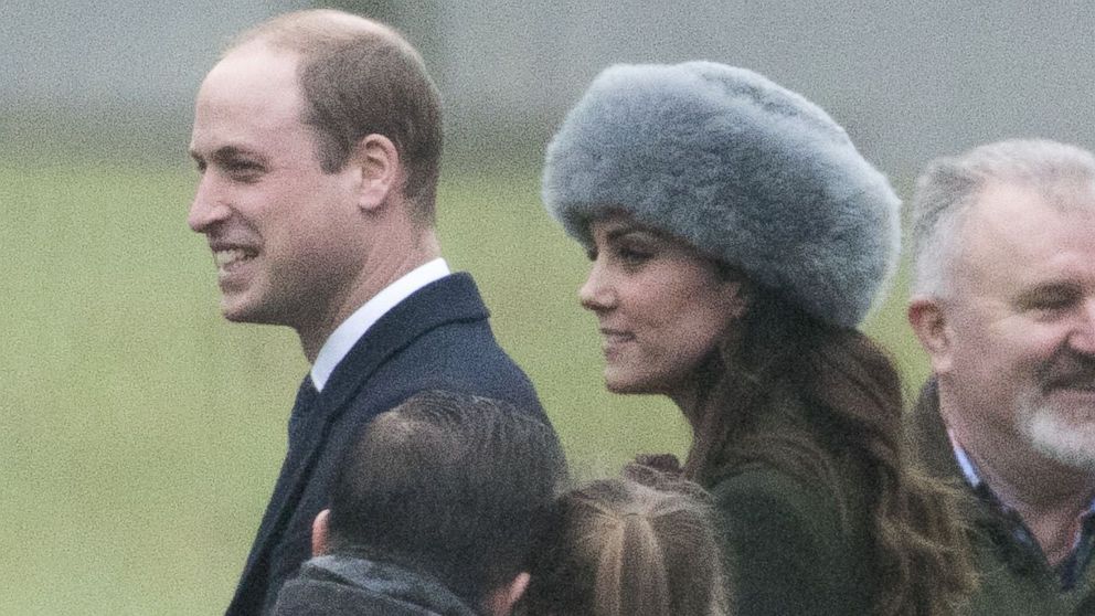 PHOTO: Prince William, The Duke of Cambridge and Kate Middleton, The Duchess of Cambridge leave after the Sunday Service at the Church of St. Mary Magdalene, on Jan. 8, 2017, in Sandringham, England. 
