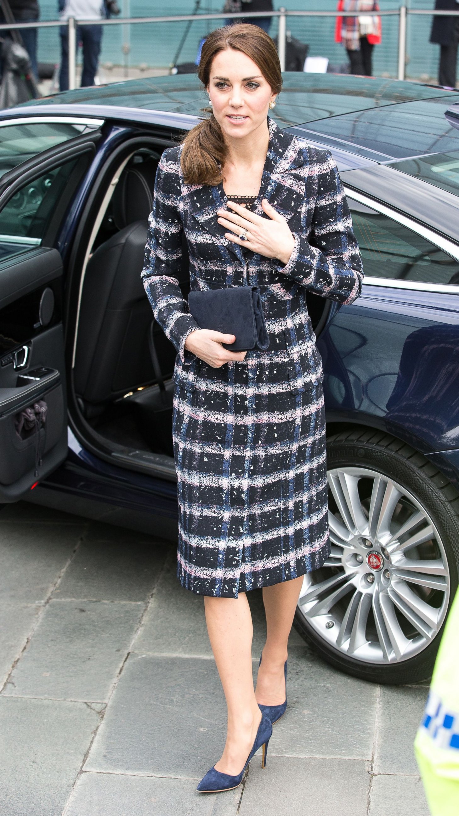 PHOTO: Catherine Duchess of Cambridge visits the National Football Museum in Manchester, England, Oct 14, 2016.