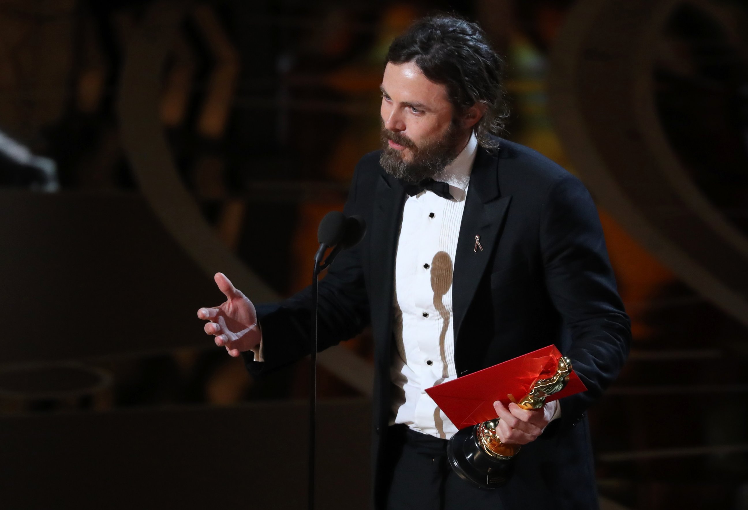 PHOTO: Casey Affleck speaks as he accepts the Oscar for Best Actor for "Manchester by the Sea."