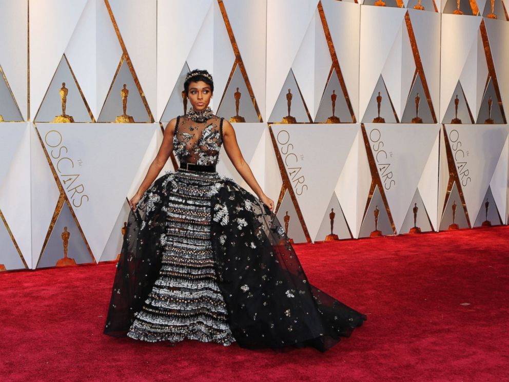 PHOTO: Janelle Monae arrives at the 89th Academy Awards, Feb. 26, 2017, in Hollywood, Calif.