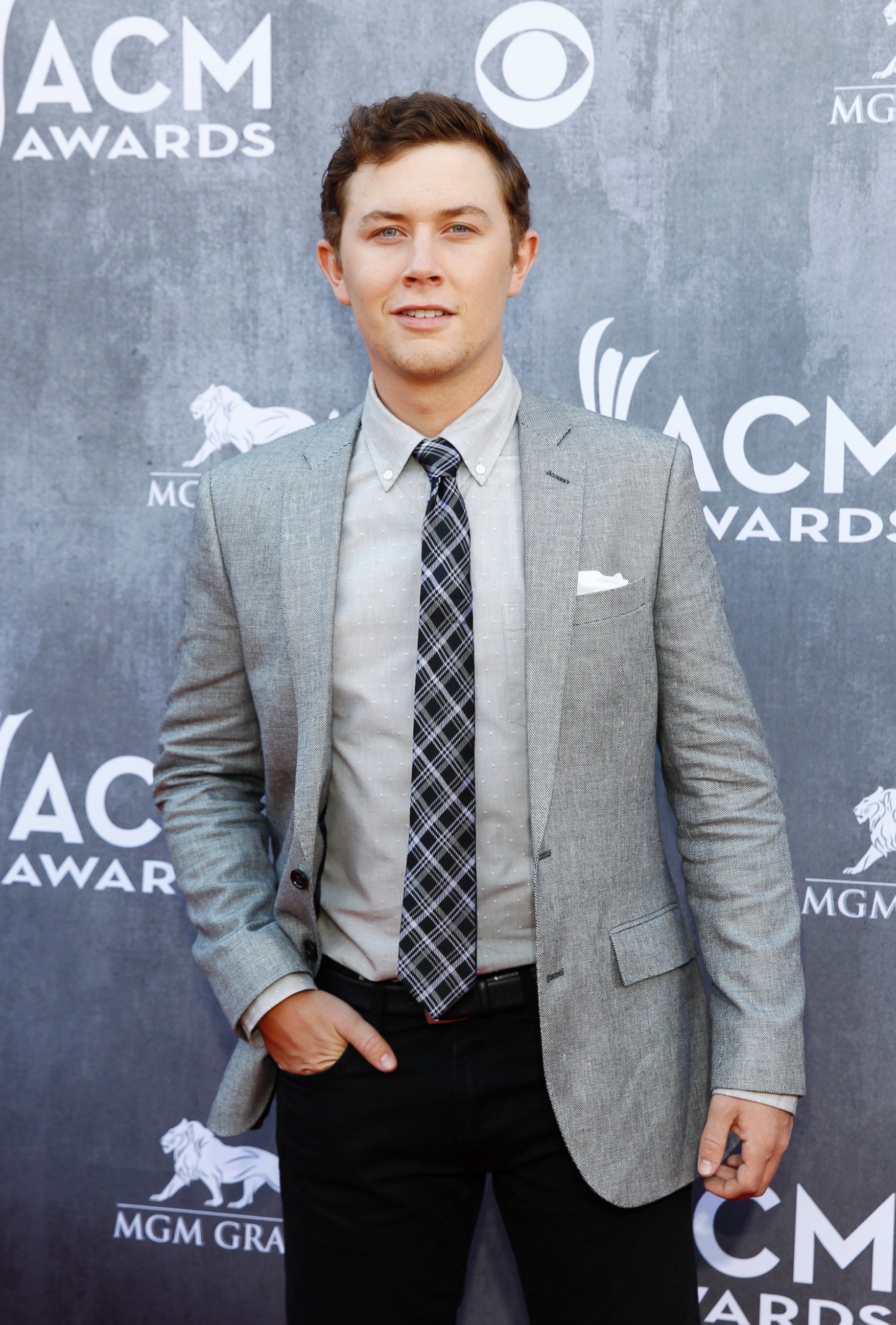 PHOTO: Country music singer Scotty McCreery arrives at the 49th Annual Academy of Country Music Awards in Las Vegas, Nevada April 6, 2014.  
