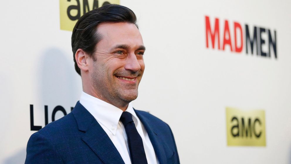 Jon Hamm poses at the premiere for the seventh season of the television series "Mad Men" in Los Angeles, Calif., April 2, 2014.