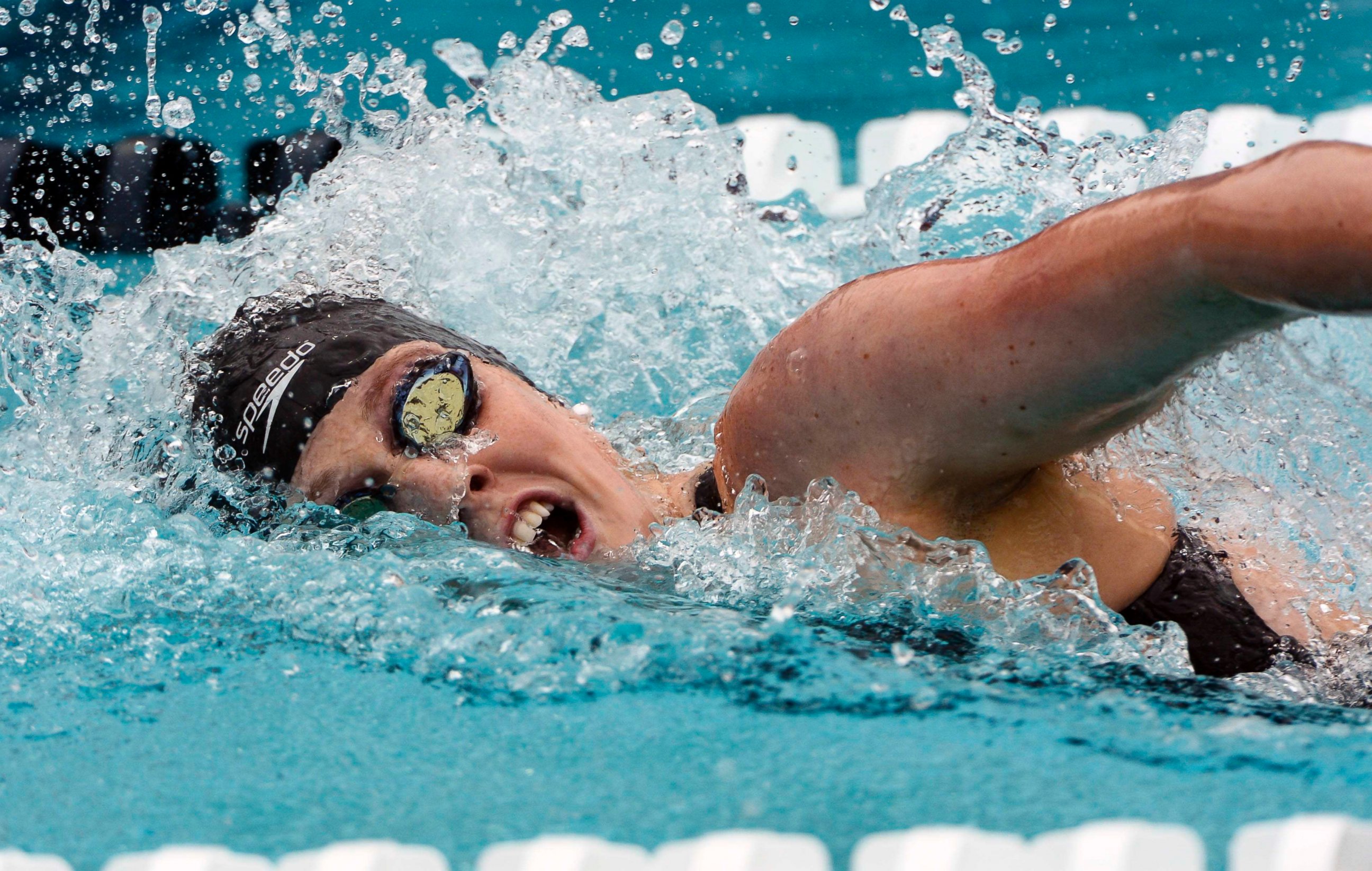 PHOTO: Missy Franklin swims at the USA Swimming Nationals, Aug. 7, 2014. 