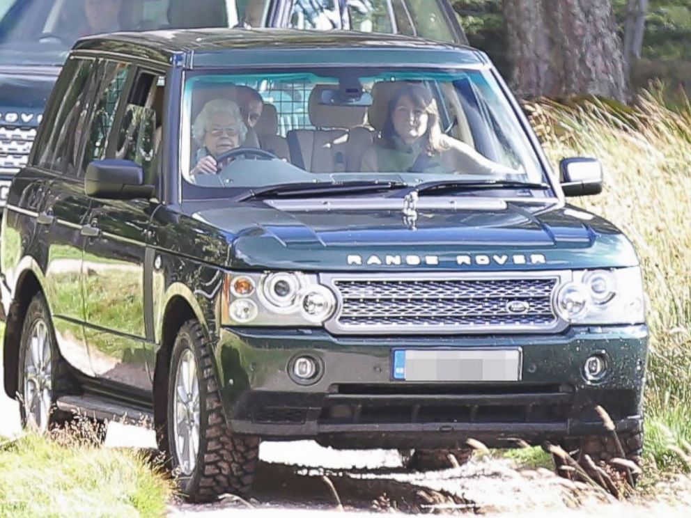 PHOTO: Queen Elizabeth II drives Carole Middleton during a visit to the Balmoral Estate, Sept. 10, 2016. 