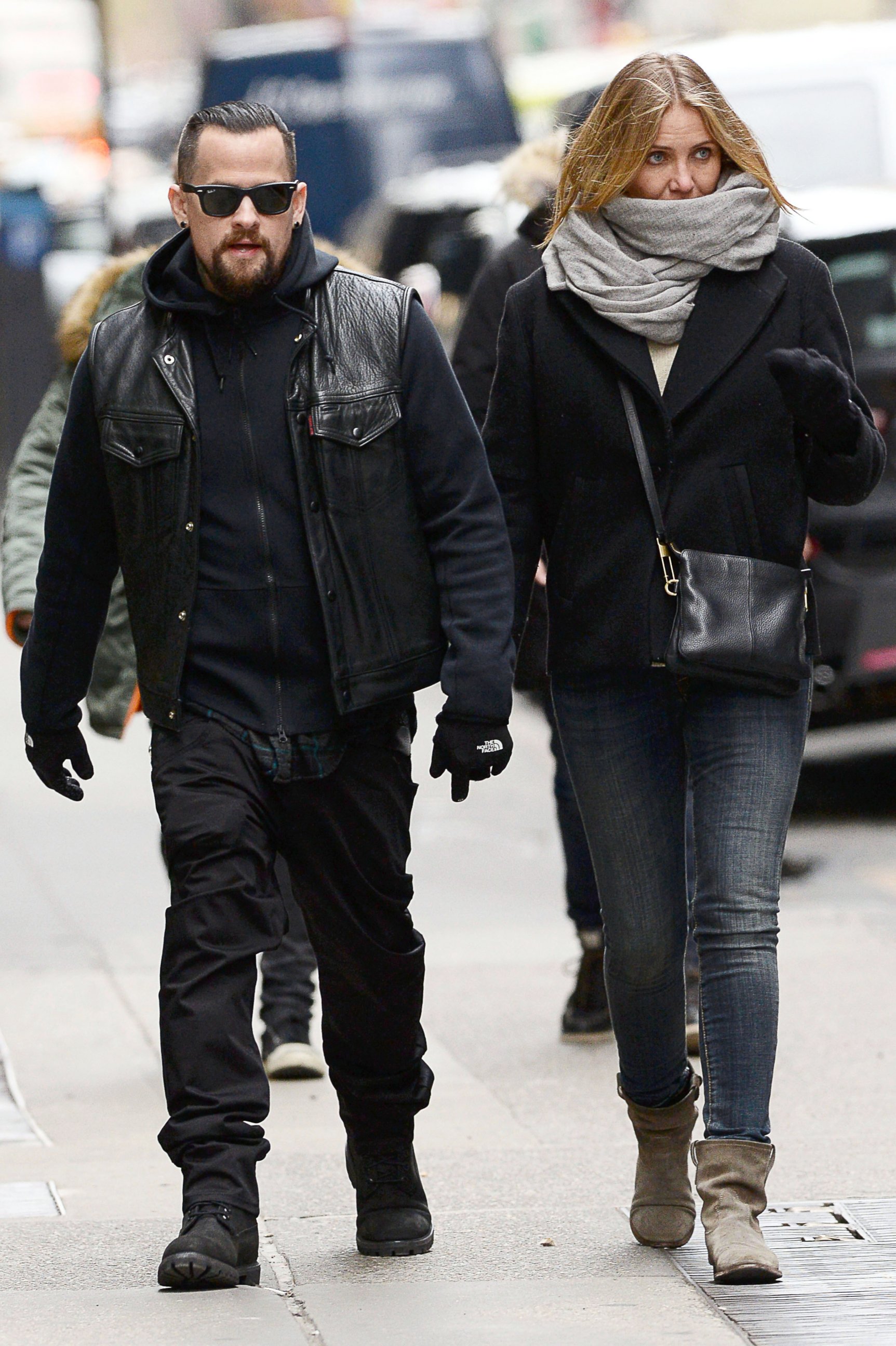 PHOTO: Benji Madden and Cameron Diaz are seen out for a walk in this Nov. 29, 2014 file photo in New York.