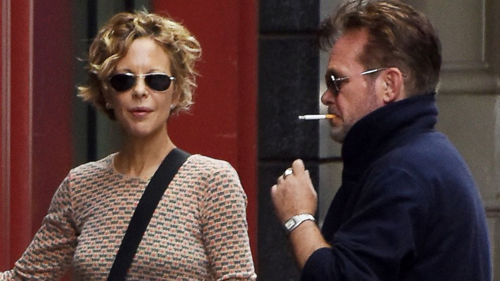 Meg Ryan, left, and John Mellencamp, right, are pictured together in New York City on Oct. 16, 2014. 