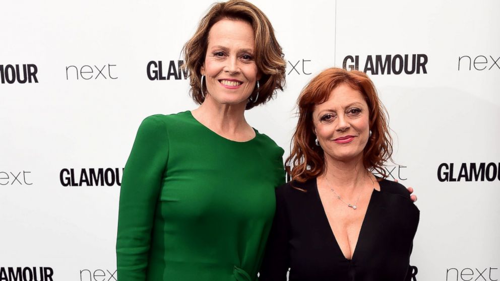 Sigourney Weaver and Susan Sarandon attend the Glamour Women Of The Year Awards in Berkeley Square Gardens, June 7, 2016, in London.