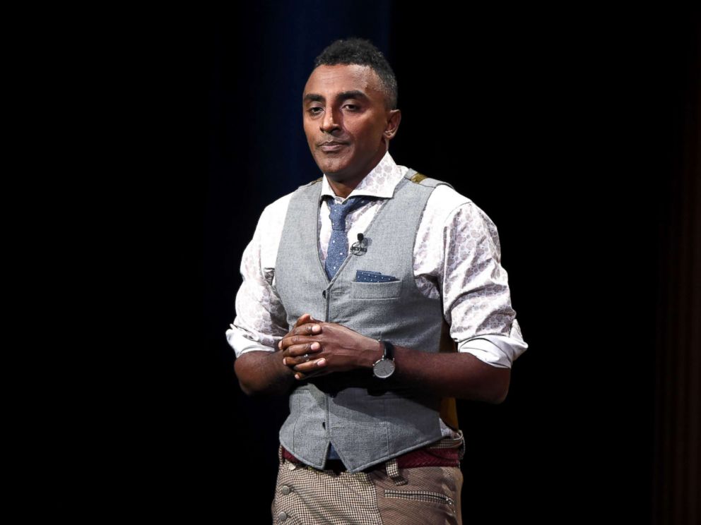 PHOTO: Chef/co-owner at Red Rooster Harlem, Marcus Samuelsson, speaks onstage during Letter from Harlem: Investing in a Community at the Vanity Fair New Establishment Summit at Yerba Buena Center for the Arts, Oct. 20, 2016, in San Francisco, Calif.