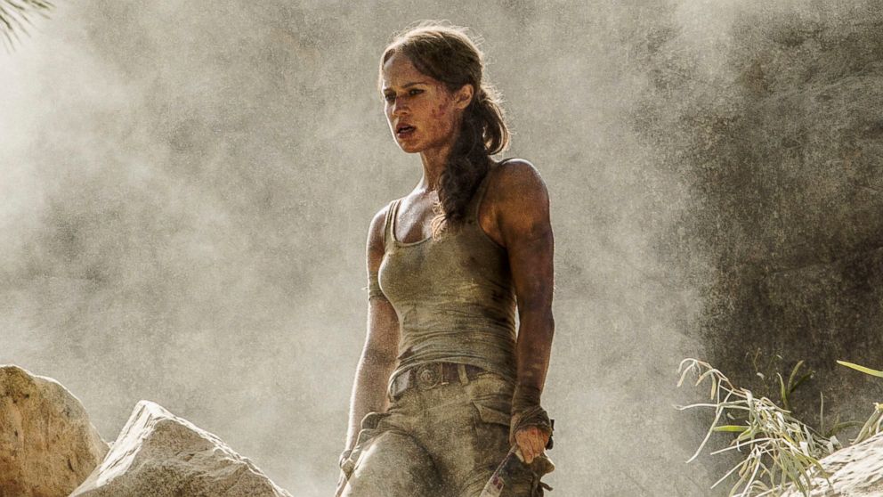 tomb raider actress puts on muscle