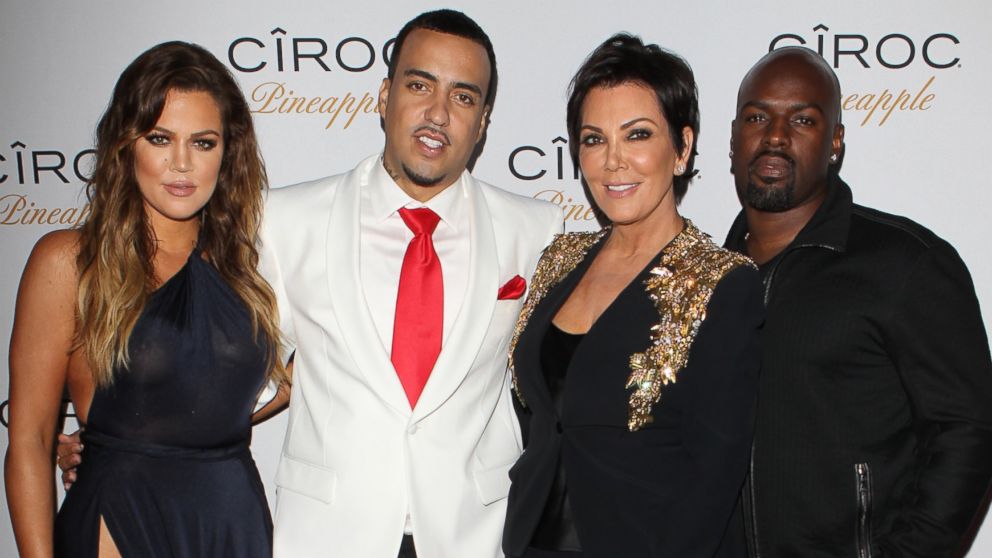 Khloe Kardashian, French Montana, Kris Jenner and Corey Gamble are seen in Bel Air, Calif, Nov. 9,  2014.
