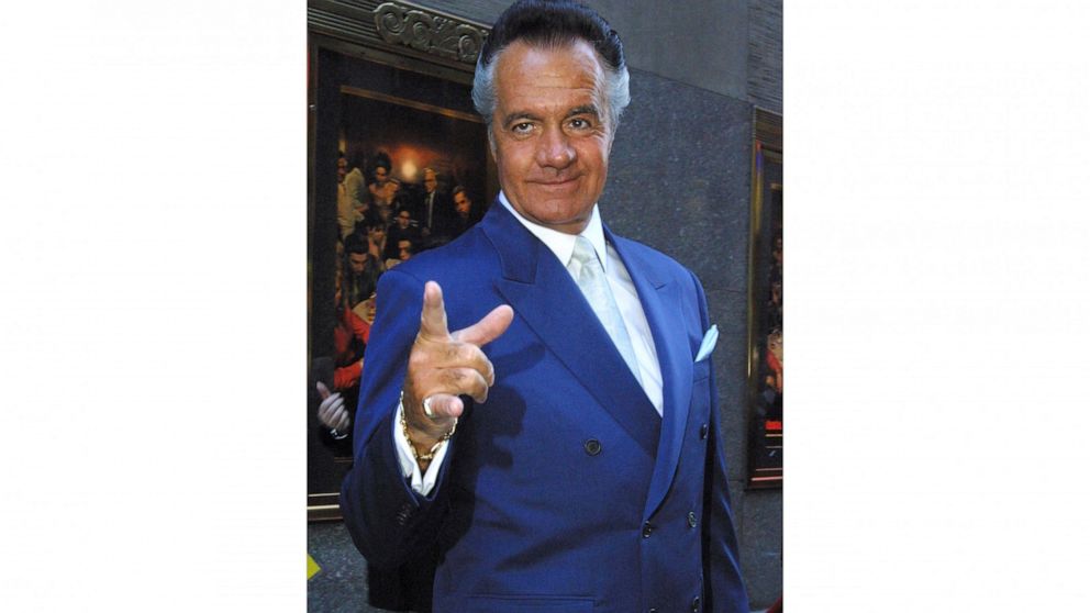 FILE - Tony Sirico who plays Paulie Walnuts on the HBO series "The Sopranos" arrives for the premiere of the show's fourth season in this Thursday, Sept. 5, 2002, at New York's Radio City Music Hall. Sirico, who played the impeccably groomed mobster 