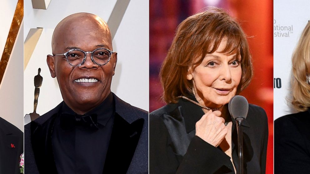 This combination of photos shows Danny Glover, from left, Samuel L. Jackson, Elaine May and Liv Ullmannm who will be honored at the 12th Governors Awards in January. The Academy Awards will present May, Jackson and Ullmann with honorary Oscars and Gl