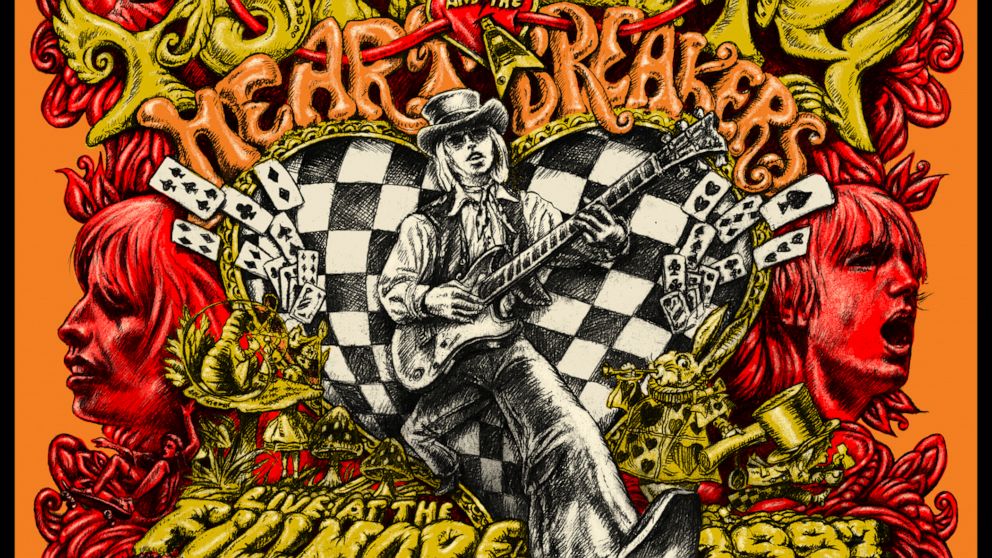 This image released by Warner Records shows album art for “Tom Petty and the Heartbreakers Live at the Fillmore.” (Warner Records via AP)