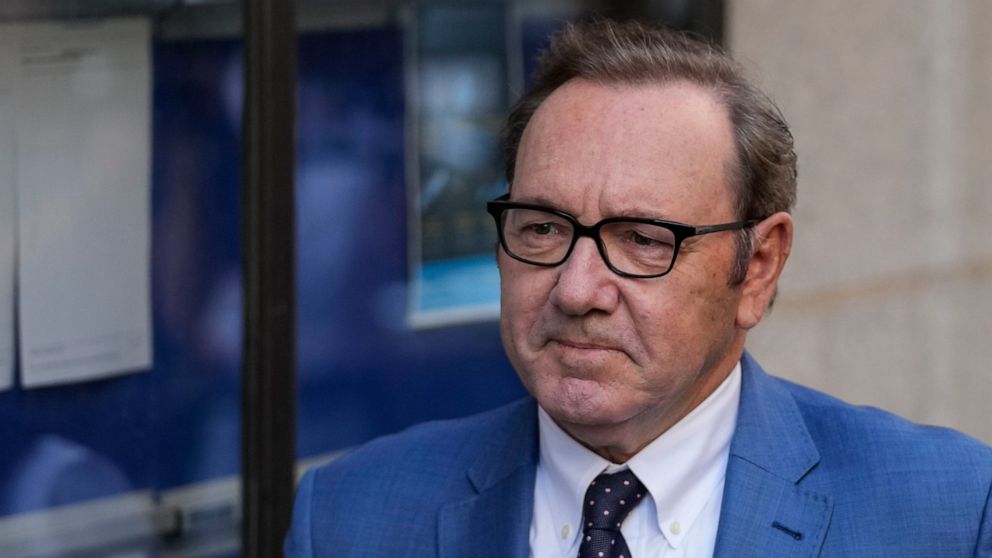 Actor Kevin Spacey arrives at the Old Bailey, in London, Thursday, July 14, 2022. Spacey appeared Thursday in a court in London after he was charged with sexual offenses against three men. The 62-year-old Spacey is accused of four counts of sexual as