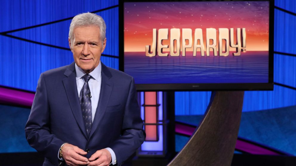 FILE - This image released by Jeopardy! shows Alex Trebek, host of the game show "Jeopardy!" Filling the void left by Trebek after 37 years involves sophisticated research and a parade of guest hosts doing their best to impress viewers and the studio