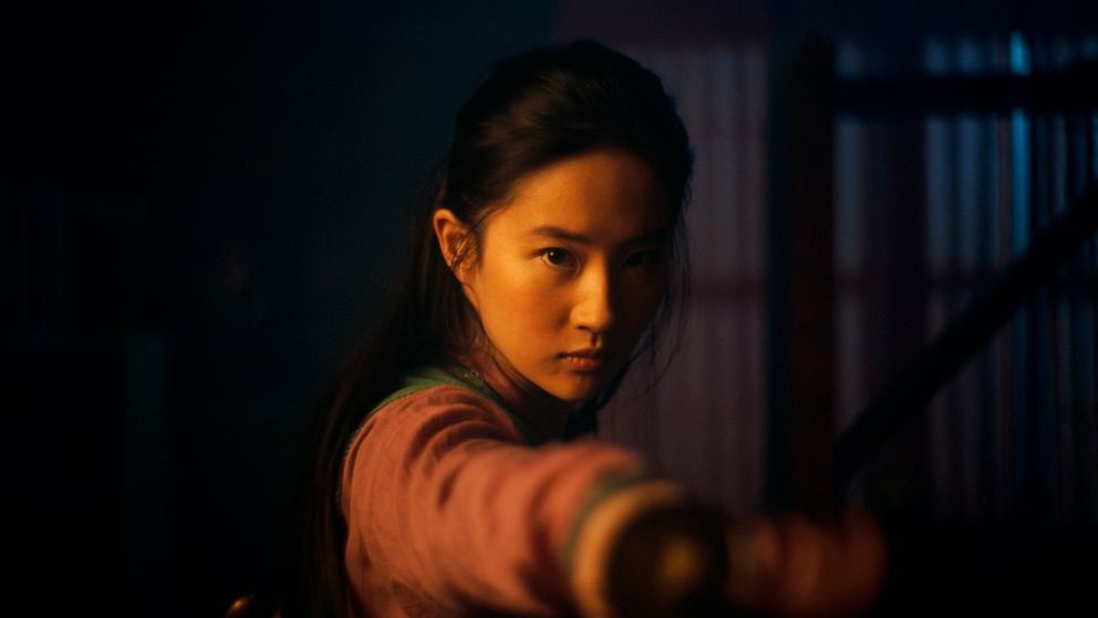 This image released by Disney shows Yifei Liu in the title role of "Mulan." The film is no longer headed for a major theatrical release. The Walt Disney Co. said Tuesday that it will debut its live-action blockbuster on its subscription streaming ser