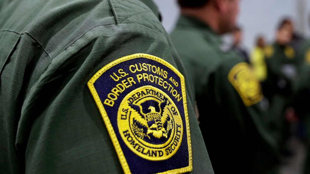 FILE - Border Patrol agents hold a news conference prior to a media tour of a new U.S. Customs and Border Protection temporary facility near the Donna International Bridge in Donna, Texas, May 2, 2019. A special Customs and Border Protection unit use