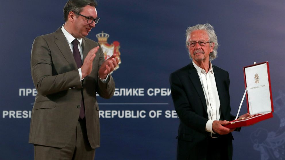 Serbia gives award to 2019 Nobel Literature winner Handke