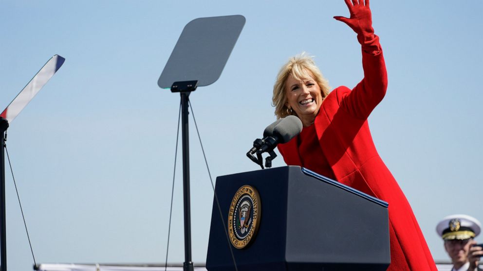 Jill Biden displays artwork by military kids in new exhibit