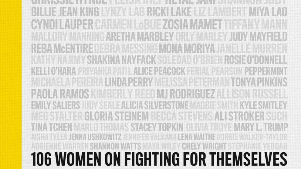 This cover image released by Gallery Books shows "My Moment, 106 Women on Fighting for Themselves," a collection of essays. (Gallery Books via AP)