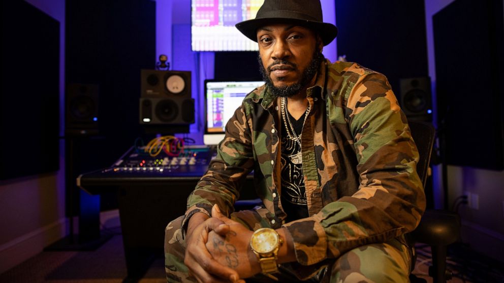 Rapper Mystikal poses for a portrait in Baton Rouge, La. on Jan. 22, 2021. Mystikal, whose birth name is Michael Lawrence Tyler, plans to start work on a live instrumentation project. (AP Photo/Rusty Costanza)