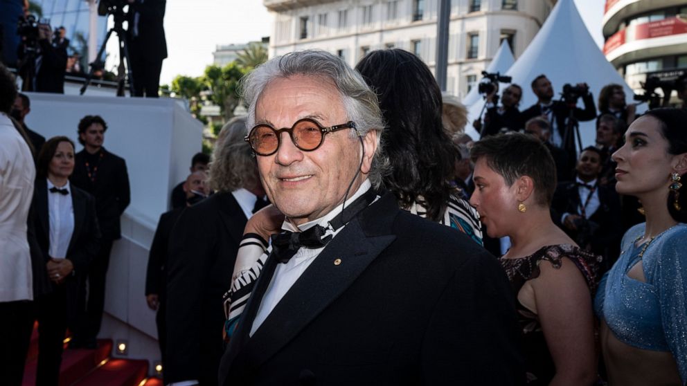 Director George Miller poses for photographers upon arrival at the premiere of the film 'Three Thousand Years of Longing' at the 75th international film festival, Cannes, southern France, Friday, May 20, 2022. (AP Photo/Petros Giannakouris)