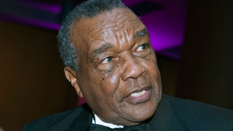 FILE - In this Nov. 7, 2014, file photo, curator Dr. David Driskell takes part in the 50th Anniversary Gala of the Smithsonian's National Museum of African Art in Washington. Driskell, one of the nation's most influential African American artists and