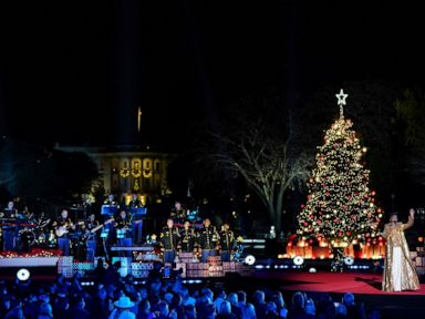 Biden helps light National Christmas Tree near White House