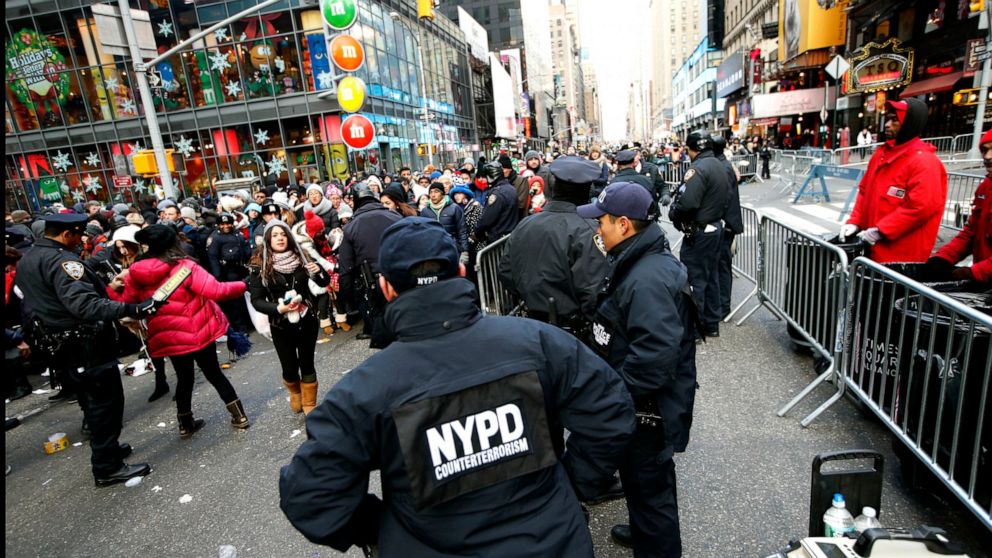 Bomb-sniffing dogs? Check. Times Square crowd? Not this year - ABC News