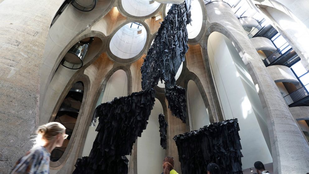 Suspended sculpture transforms Cape Town museum's atrium