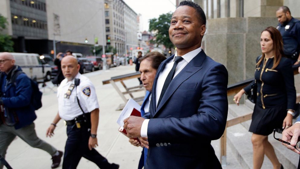 Cuba Gooding Jr. leaves criminal court Thursday, June 13, 2019, in New York. A 29-year-old woman told police the 51-year-old Gooding grabbed her breast while he was intoxicated around 11:15 p.m. Sunday. Gooding denies the allegations. (AP Photo/Frank