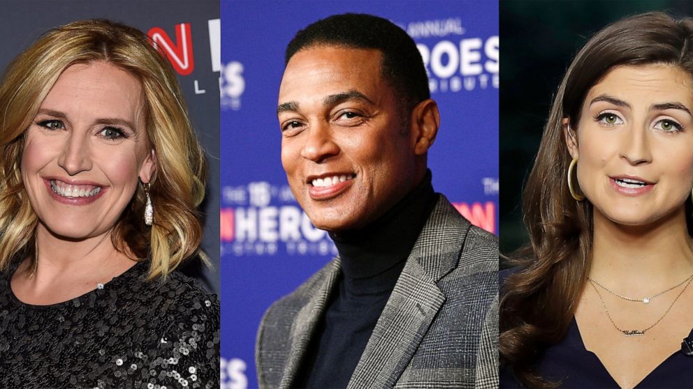 This combination of photos shows Poppy Harlow at the 11th annual CNN Heroes: An All-Star Tribute in New York on Dec. 17, 2017, left, CNN news anchor Don Lemon at the 15th annual CNN Heroes All-Star Tribute on New York on Dec. 12, 2021, center, and CN