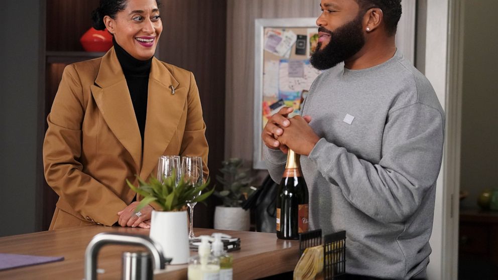 This image released by ABS shows Tracee Ellis Ross, left, and Anthony Anderson in a scene from "black-ish." “This Is Us,” “black-ish” and “Better Call Saul” are among the shows to be saluted at the Paley Center for Media’s annual TV festival. PaleyFe