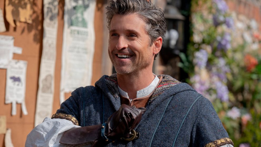 This image released by Disney+ shows Patrick Dempsey in a scene from "Disenchanted," releasing on Nov. 18 — 15 years after the original “Enchanted.” (Disney+ via AP)