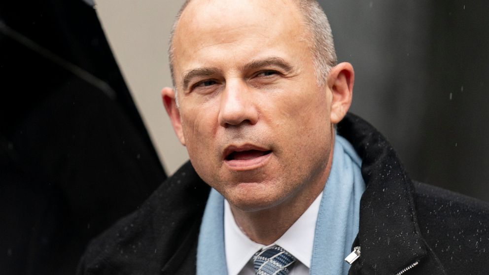 FILE - Michael Avenatti speaks to members of the media after leaving federal court, Friday, Feb. 4, 2022, in New York. Convicted California lawyer Michael Avenatti wants leniency at sentencing for defrauding former client Stormy Daniels of hundreds o