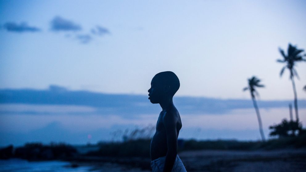 This image released by A24 Films shows Alex Hibbert in a scene from the film, "Moonlight." (David Bornfriend/A24 via AP)