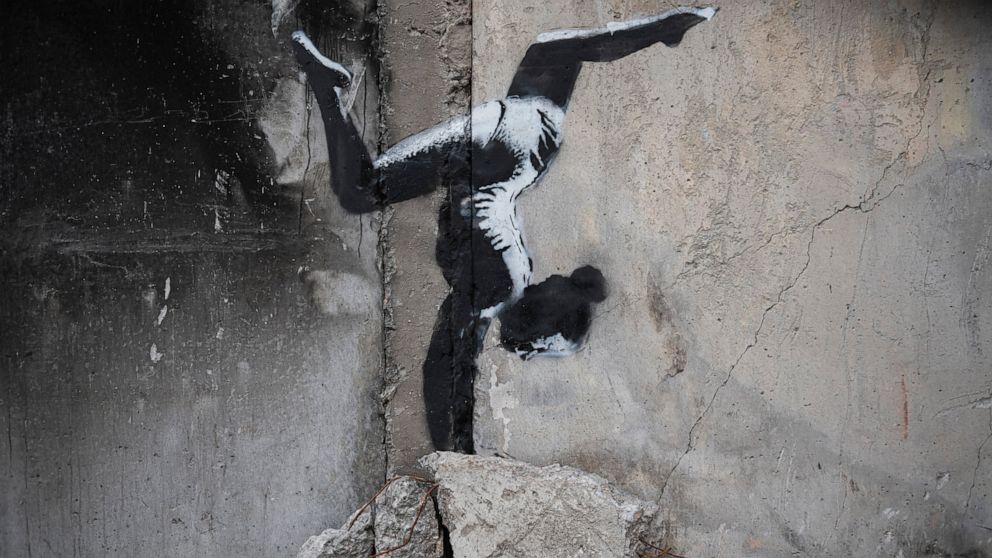 Au milieu des ruines de la guerre en Ukraine, l’art des graines de Banksy