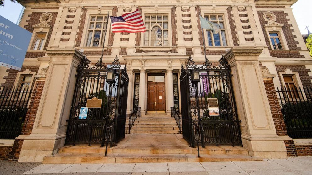 In this Sept. 17, 2019 photo shown is the Mutter Museum in Philadelphia. The museum nown for its collection of organs preserved in jars, deformed skeletons and wax casts of medical maladies, will have a new permanent exhibit on the 1918-1919 influenz