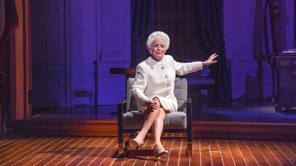 This image released by PBS shows Holland Taylor portraying the late Texas Gov. Ann Richards in a scene from "Ann," an adaption of the Tony-nominated play, premiering Friday, June 19. on PBS. (Ave Bonar/PBS via AP)